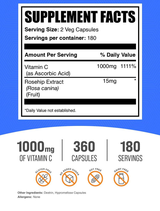 Detalle de la textura de la cápsula BulkSupplements, fácil de tragar y vegana