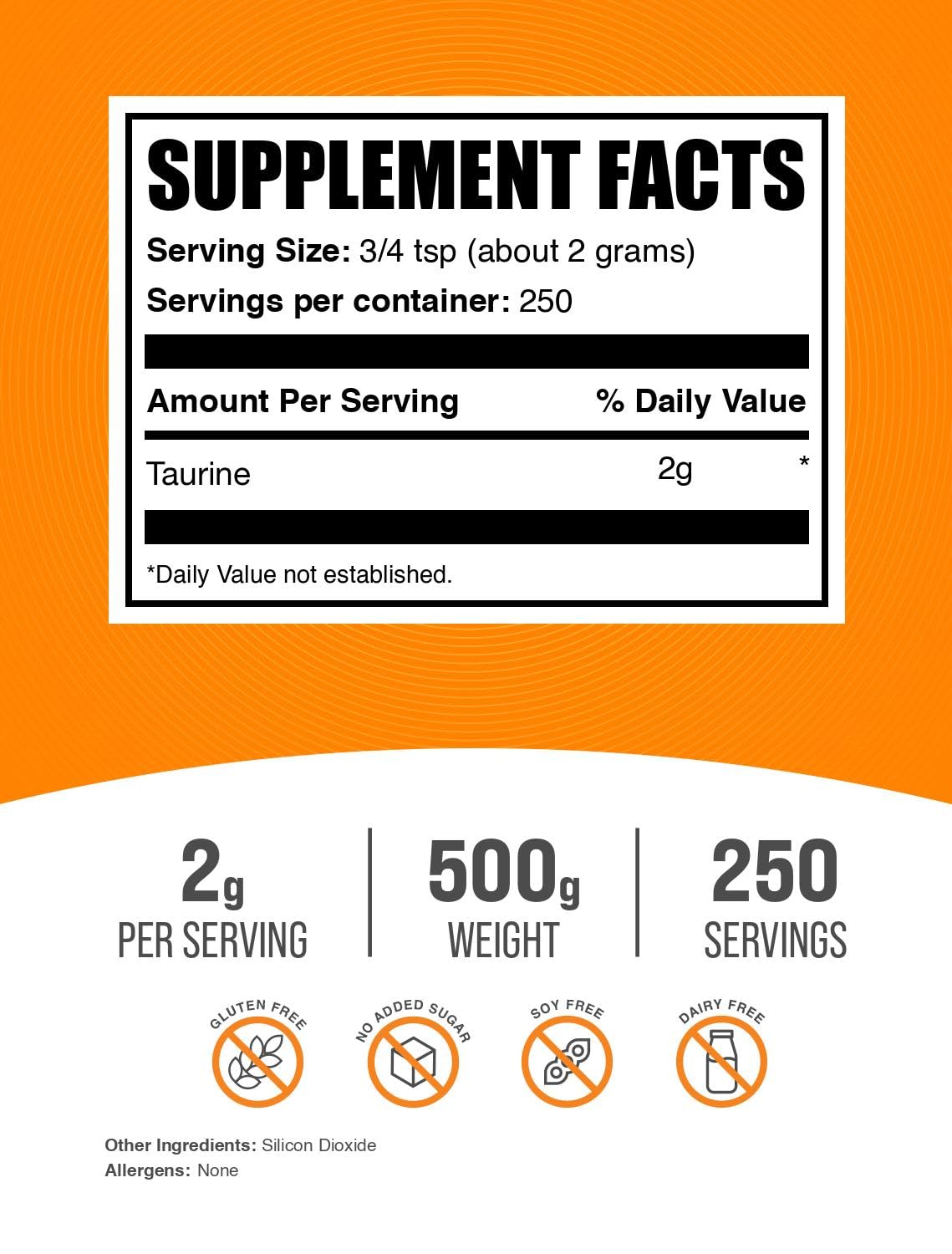 BulkSupplements textura del polvo de taurina en primer plano, mezcla homogénea