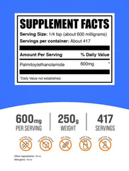 BulkSupplements textura del polvo PEA, fácil mezcla y dosificación