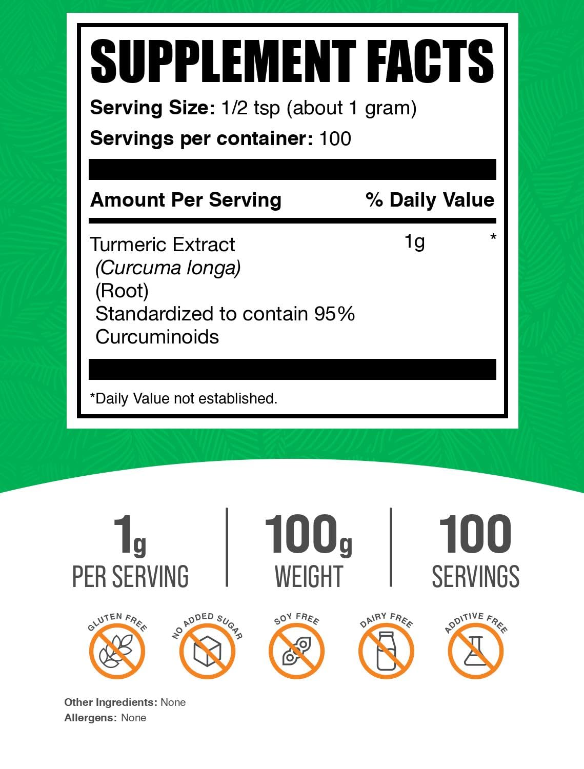 BulkSupplements primer plano de textura del polvo de cúrcuma, fácil disolución
