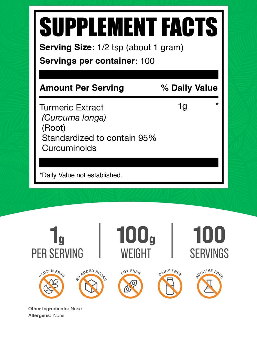 BulkSupplements primer plano de textura del polvo de cúrcuma, fácil disolución