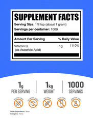 BulkSupplements detalle de la textura fina del polvo que facilita disolución