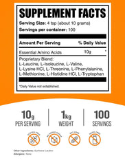 BulkSupplements textura del polvo en primer plano para mezclar fácilmente y dosificación clara