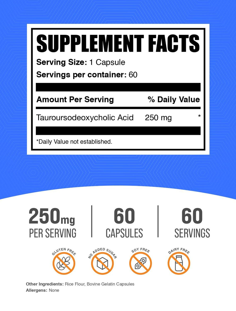 BulkSupplements primer plano de cápsula para apreciar textura y tamaño