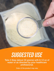 BulkSupplements vaso con batido preparado, aporte proteico inmediato