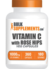 BulkSupplements envase frontal con 360 cápsulas, presentación clara y práctica