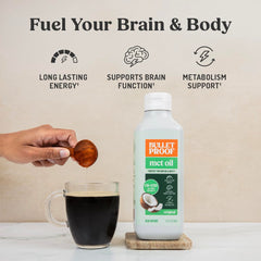 Bulletproof etiqueta detallada con ingredientes y beneficios visibles