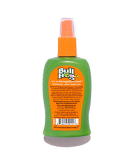 Bullfrog primer plano del spray que muestra textura y pulverización uniforme