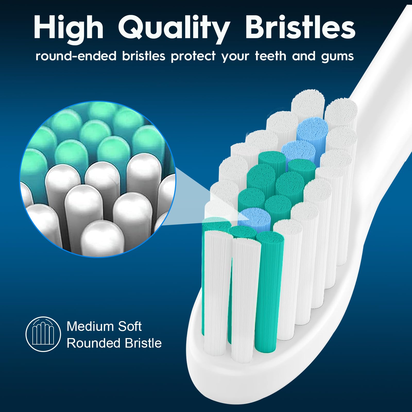 Bullnas cabezal encajado en mango Sonicare demostrando compatibilidad