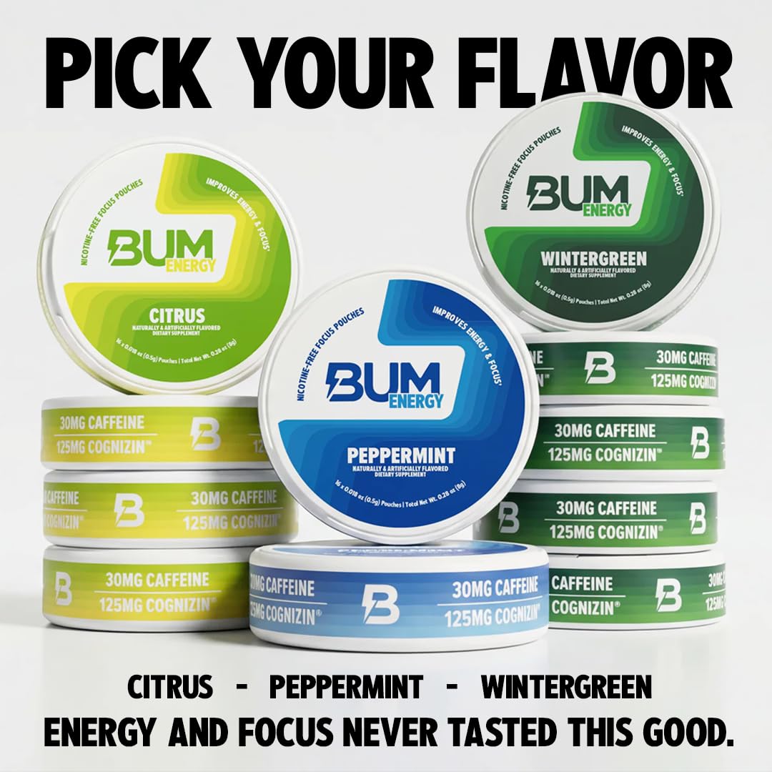 Bum Energy pouch junto a botella de agua indicando uso complementario y conveniencia