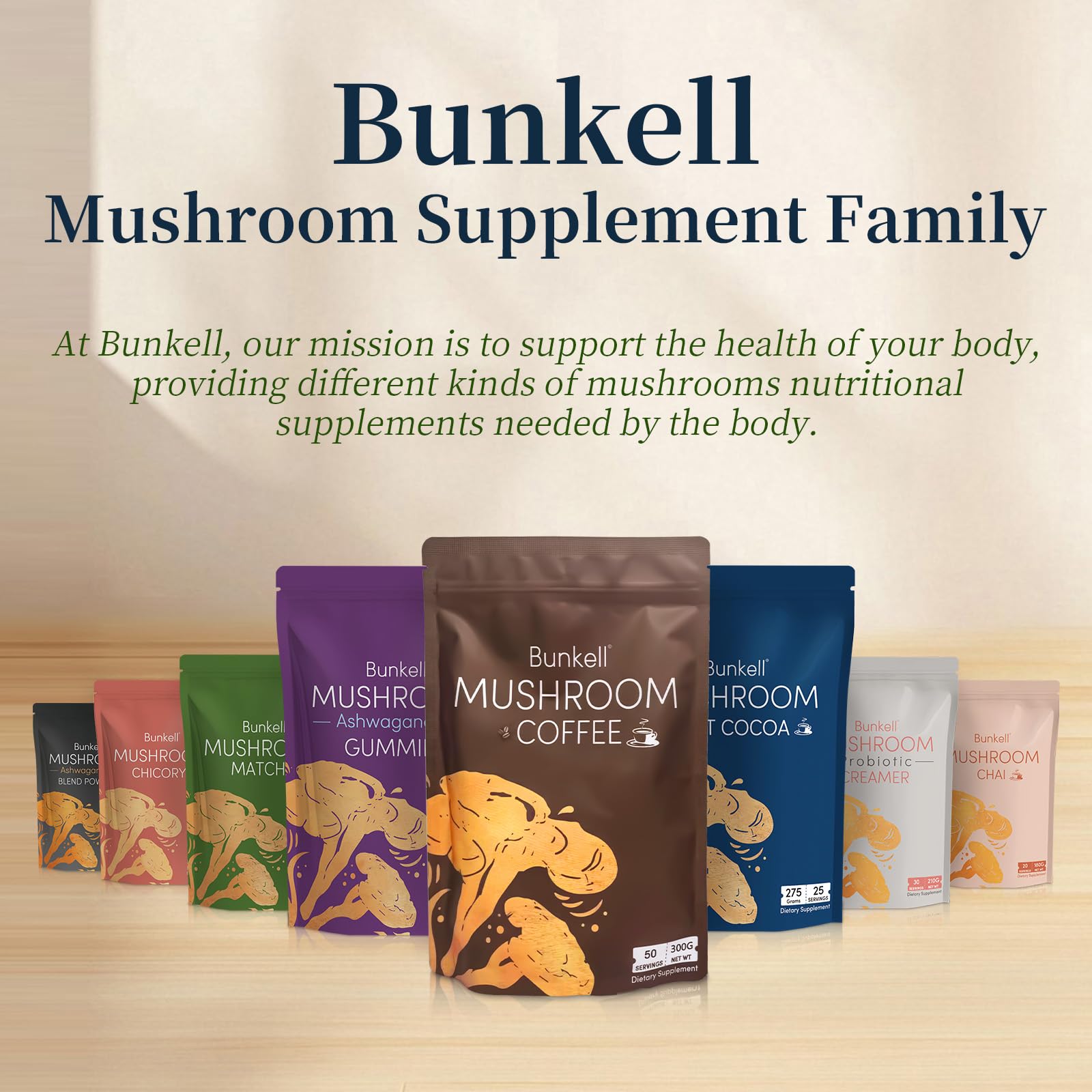 Bunkell bolsa abierta que revela el contenido y facilidad de uso