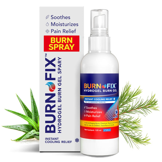 Burn-Fix frente del envase mostrando diseño limpio y práctico