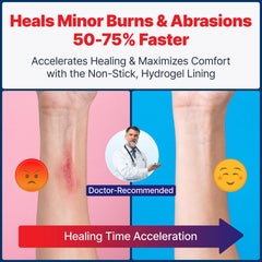 BurnFix primer plano del hidrogel mostrando textura calmante