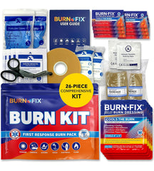 BurnFIX funda del botiquín compacto lista para emergencias y fácil almacenamiento