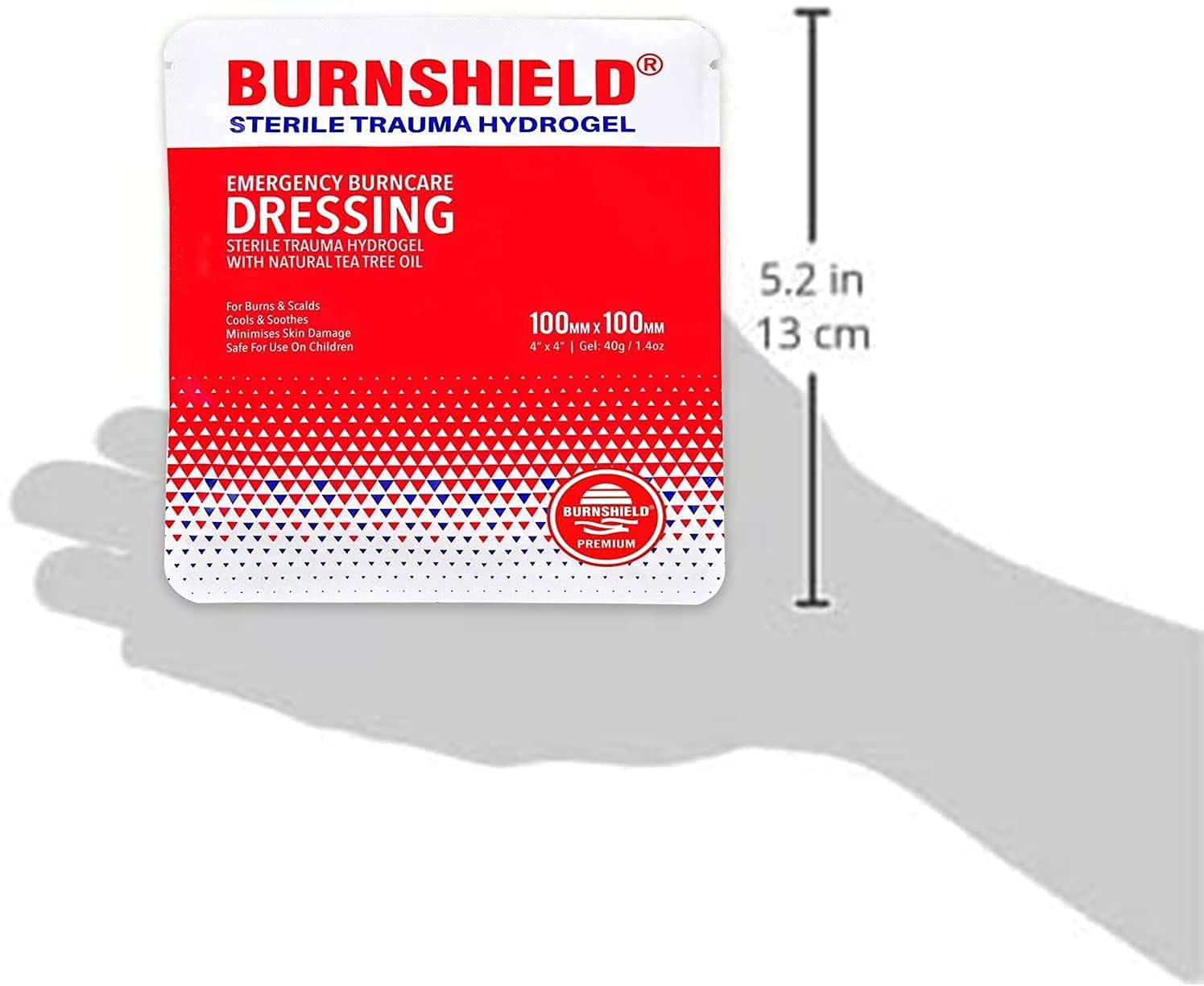 Burnshield en un kit de primeros auxilios listo para emergencias