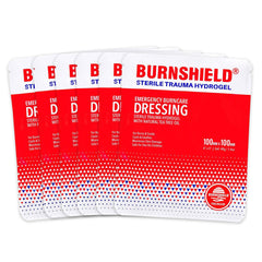 Burnshield etiqueta con Melaleuca alternifolia resaltando ingrediente activo