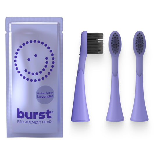 BURST cabezal frontal lavanda mostrando forma compacta y limpieza precisa