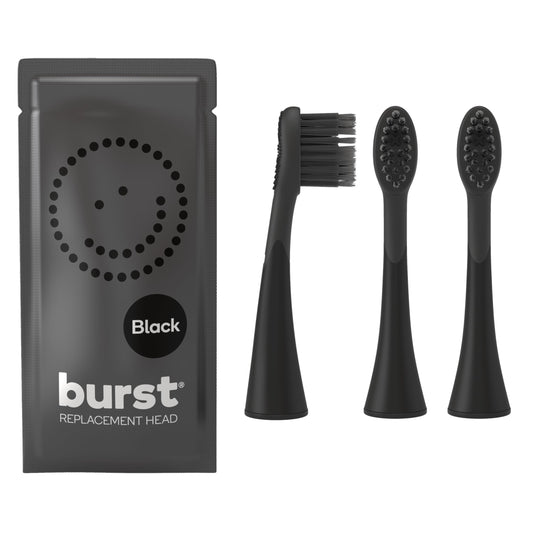 BURST vista frontal del pack de cabezales mostrando diseño y color negro