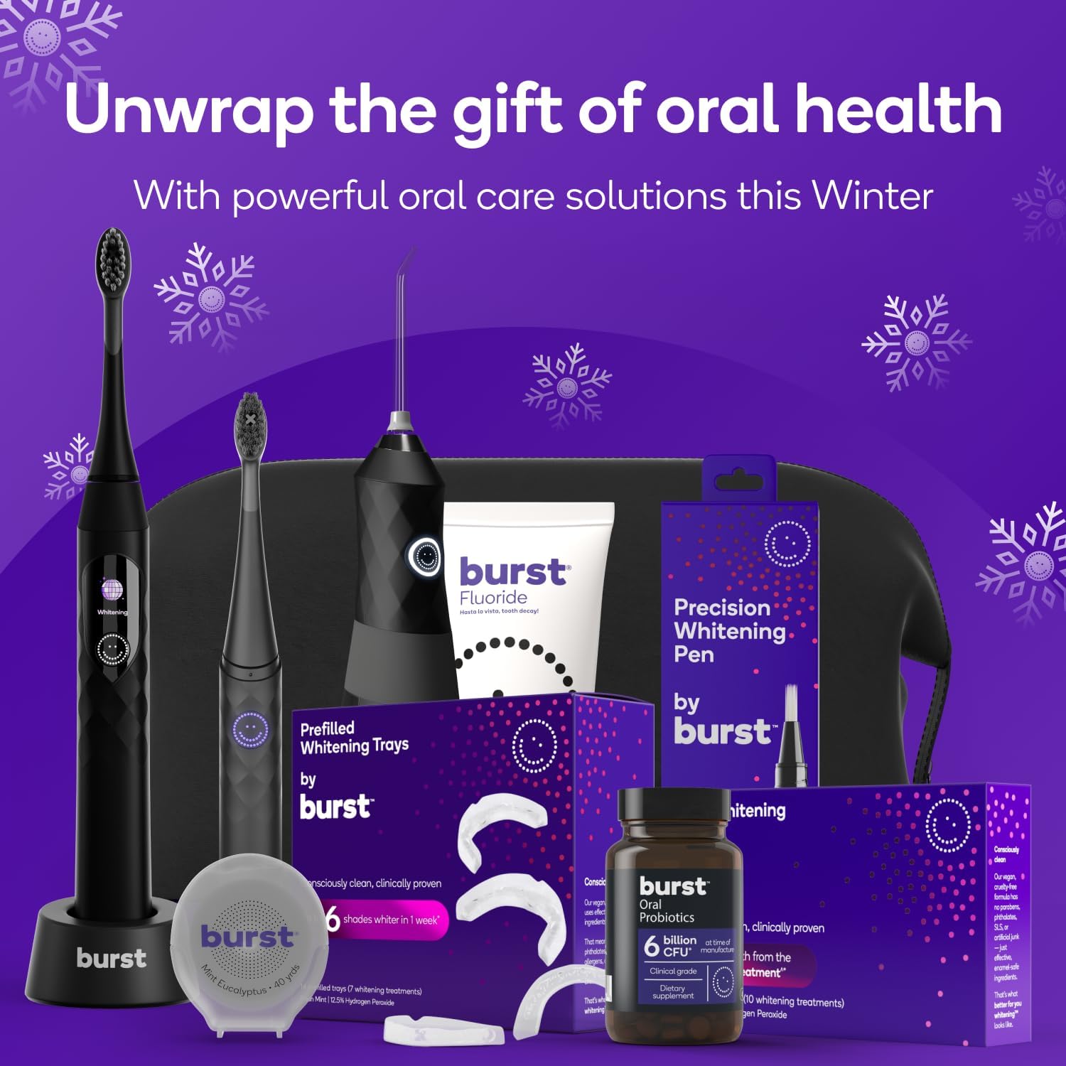 BURST textura de cerdas en detalle, corte interdental para espacios pequeños