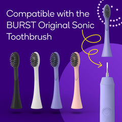 BURST textura de cerdas suaves que protegen esmalte y encías