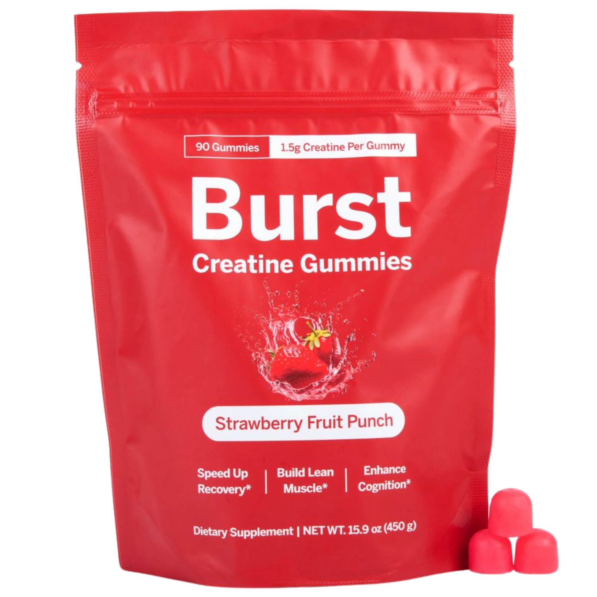 Burst Creatine frasco dentro de mochila de gimnasio listo para llevar