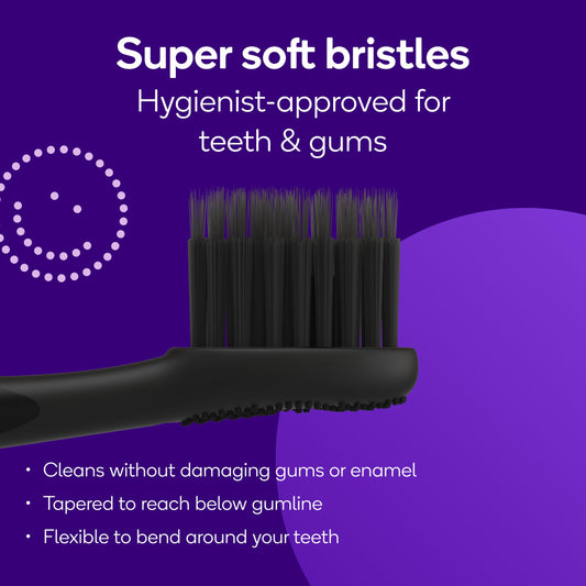 BURST primer plano de cerdas PBT super suaves que favorecen limpieza eficaz