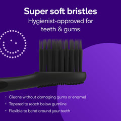 BURST primer plano de cerdas PBT super suaves que favorecen limpieza eficaz