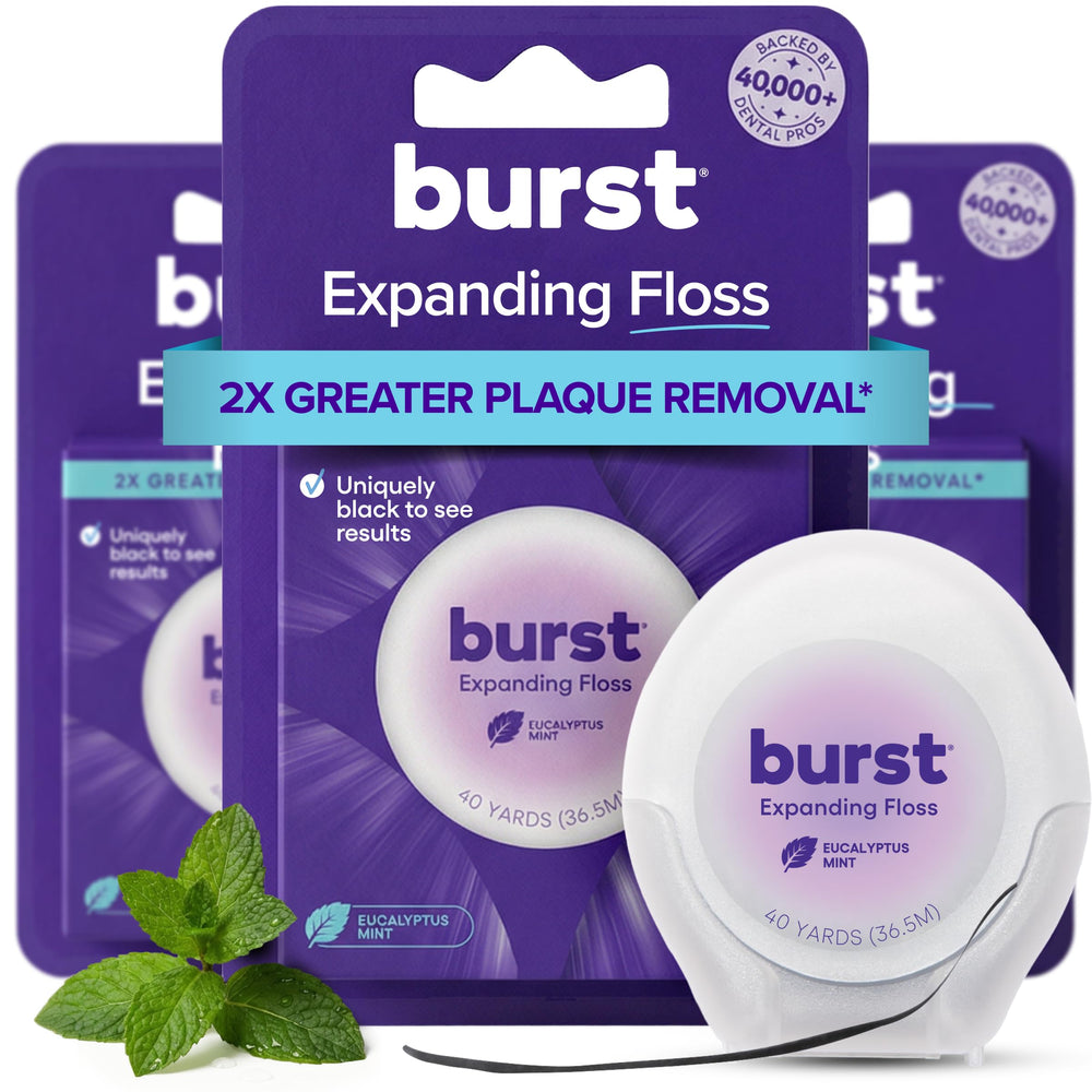 Burst estuche recargable frontal mostrando diseño y beneficio sostenible
