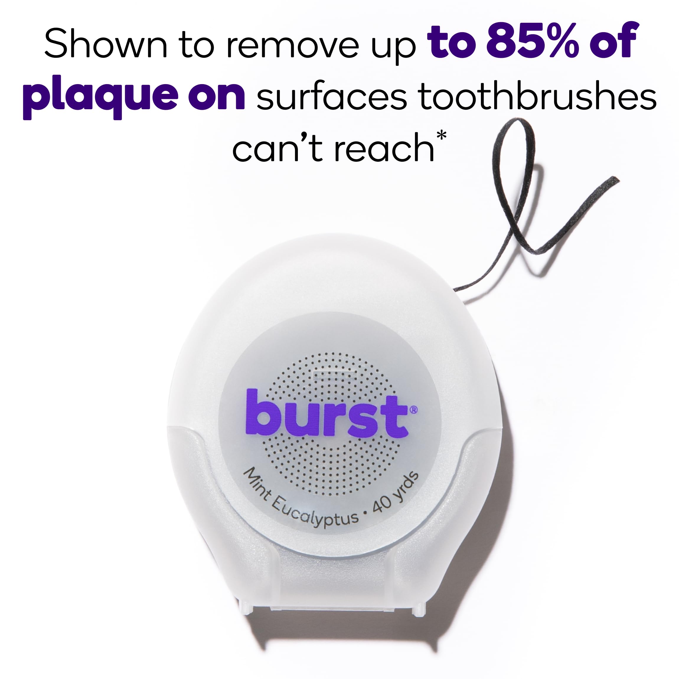 Burst hilo expandiéndose con saliva para mejorar remoción de placa