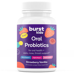 Burst envase frontal del producto que muestra diseño y sabor fresa vainilla, fácil identificación