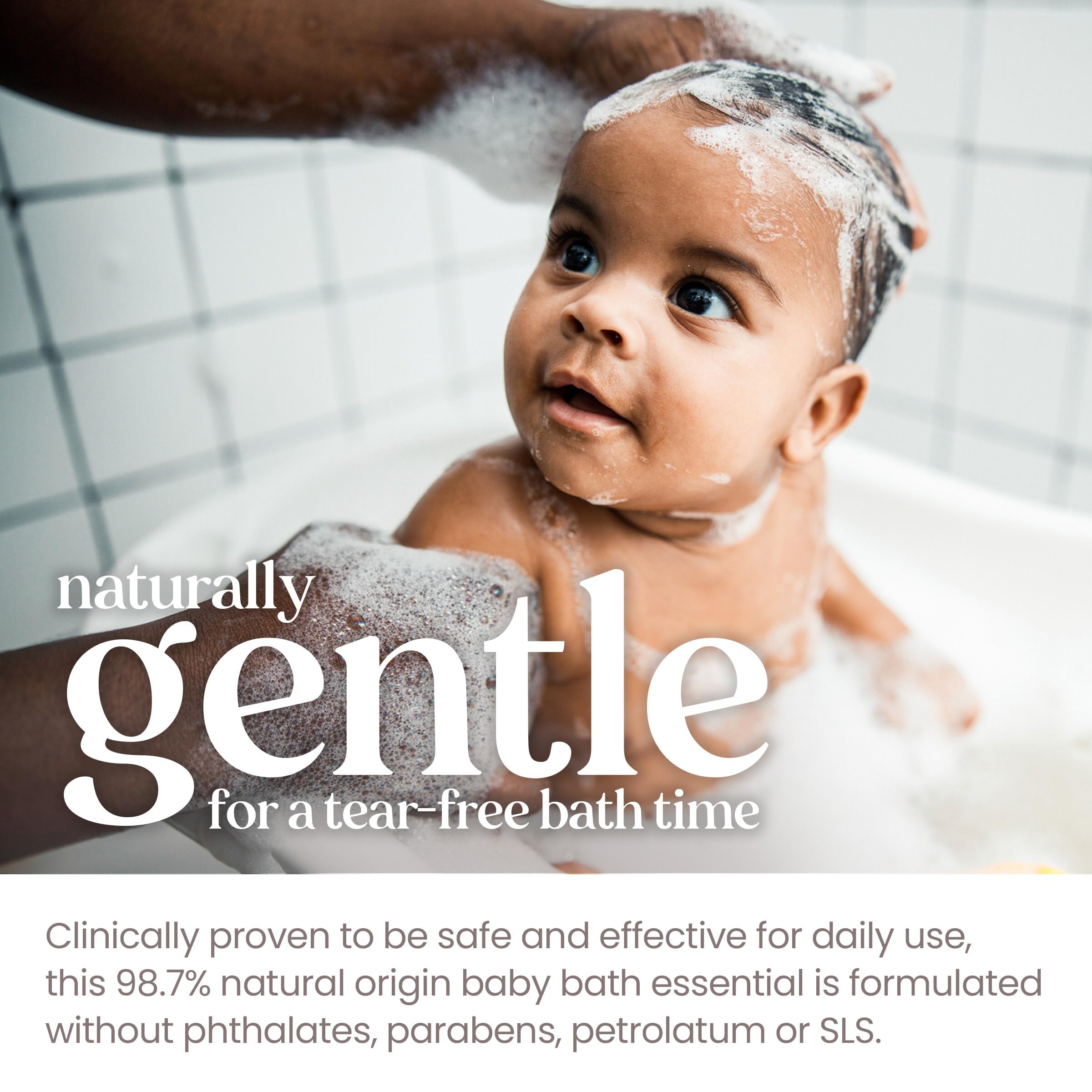 Burt's Bees etiqueta con lista de ingredientes y beneficios para piel sensible