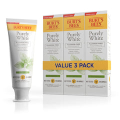 Burt's Bees frontal del pack de tres tubos mostrando diseño y ventaja de cantidad