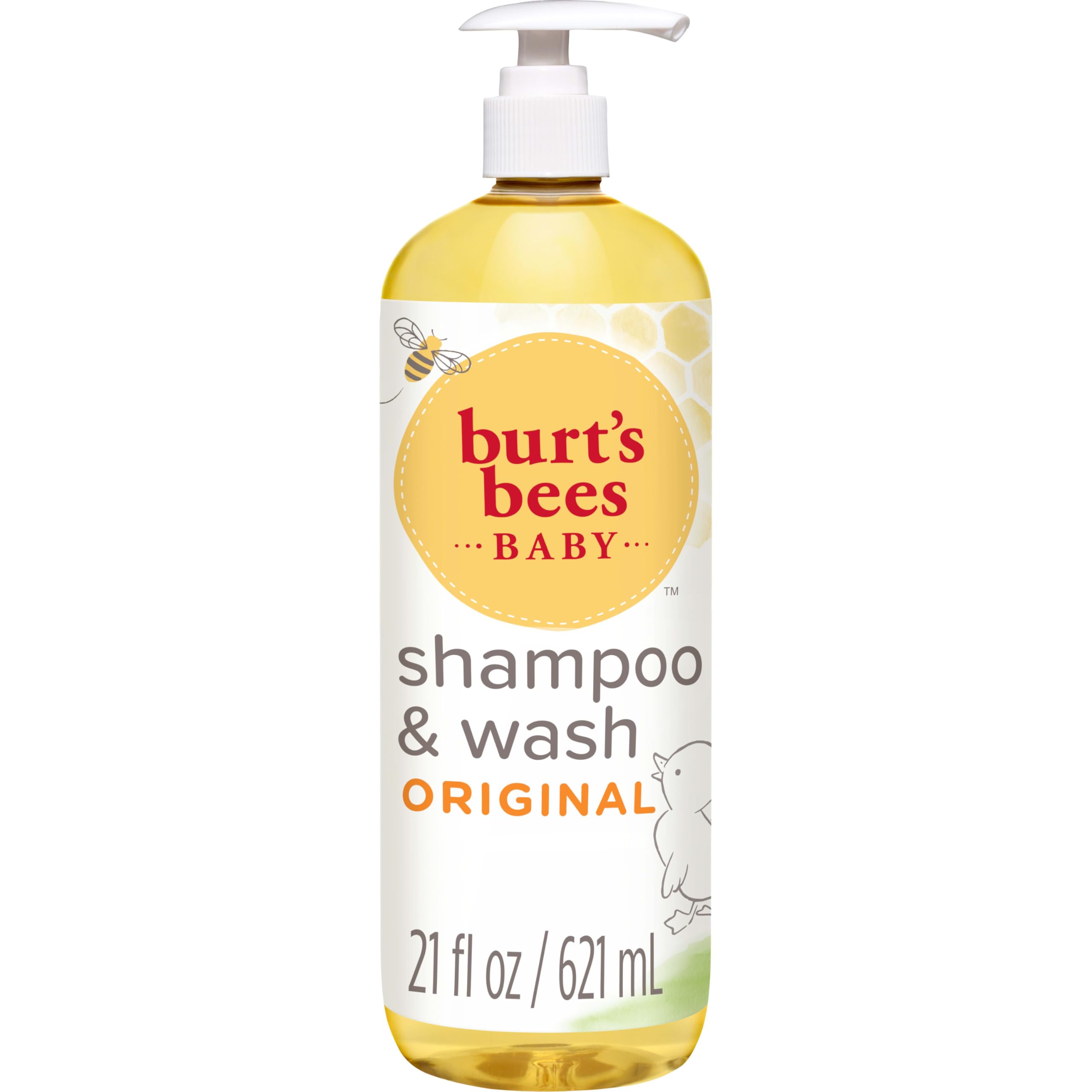Burt's Bees botella al frente mostrando diseño limpio y beneficios visibles