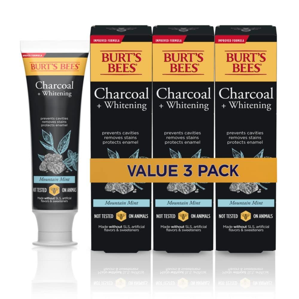 Burt's Bees frente del empaque mostrando presentación tripack y beneficios