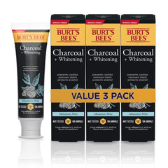 Burt's Bees frente del empaque mostrando presentación tripack y beneficios