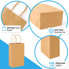 BURVAGY bolsa con etiqueta y cinta ilustrando opciones de decoración rápidas
