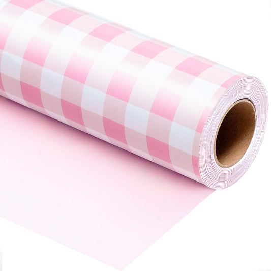 Burymento papel frontal con patrón ajedrez rosa mejora presentación