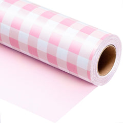 Burymento papel frontal con patrón ajedrez rosa mejora presentación