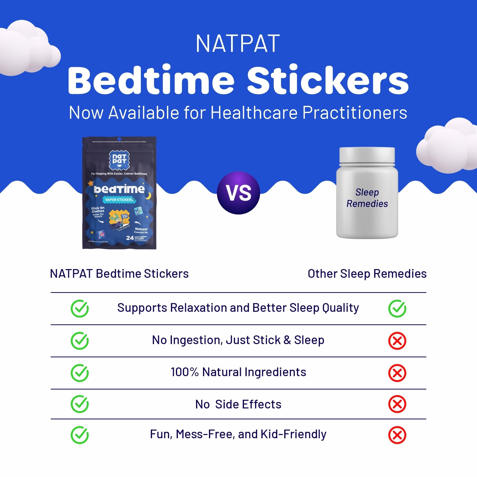 BUZZPATCH parche en la ropa de un adulto para promover relajación nocturna