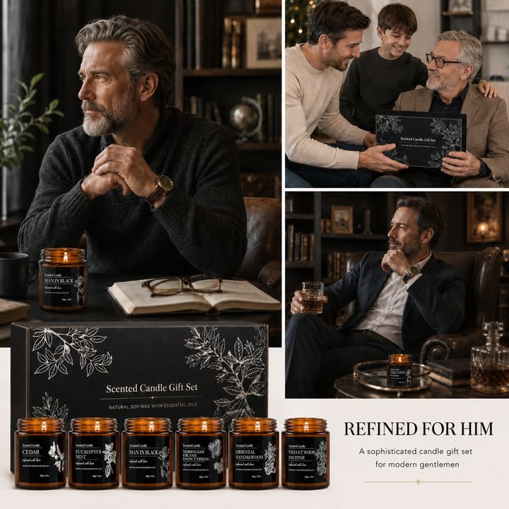 BVHDIA velas en sala masculina aportando calidez y aroma equilibrado
