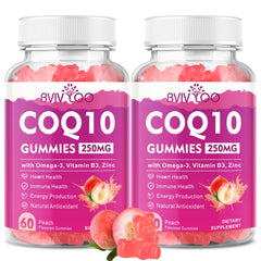 BVIVLOO CoQ10 gomitas 250 mg para energía diaria y vitalidad.