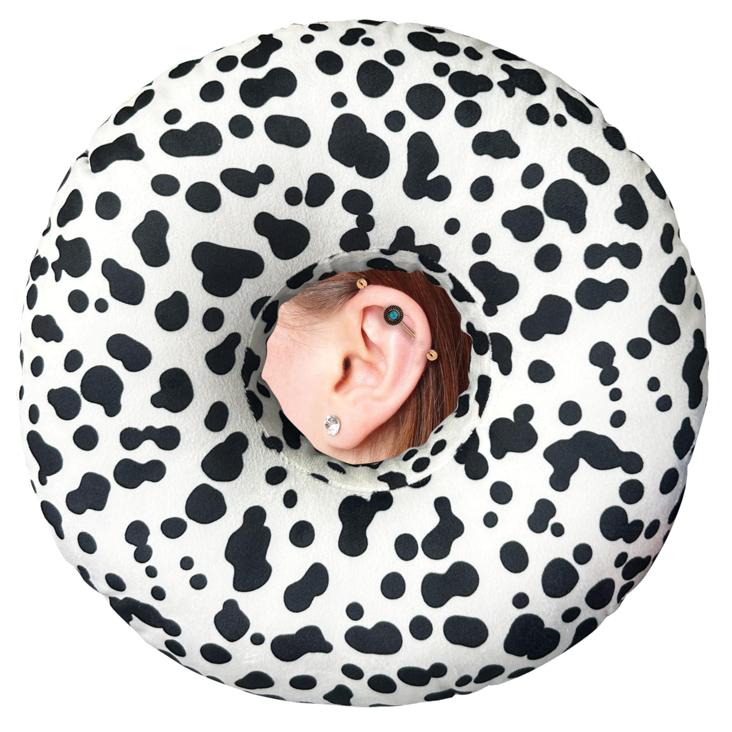 BVOKQUC vista frontal del cojín donut mostrando su forma y tamaño práctico