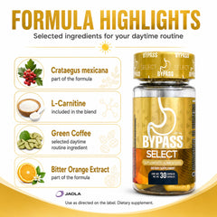 Bypass Select detalle de la textura de la cápsula que facilita la ingestión