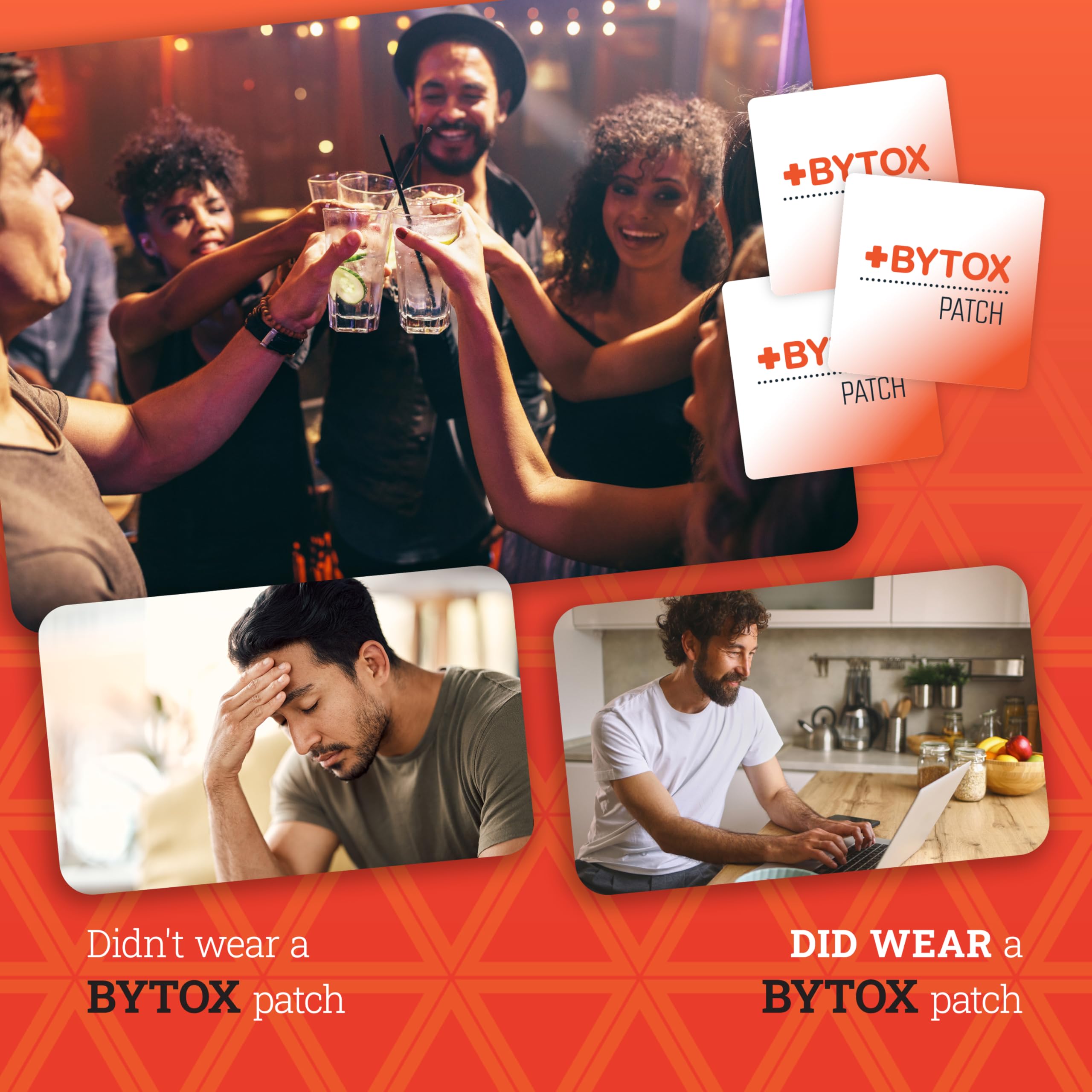 Bytox parche aplicado en brazo demostrando discreción y apoyo