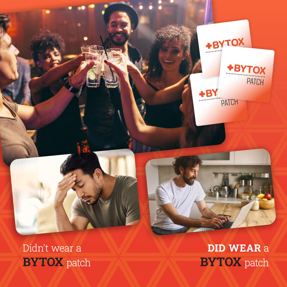 Bytox parche aplicado en brazo demostrando discreción y apoyo