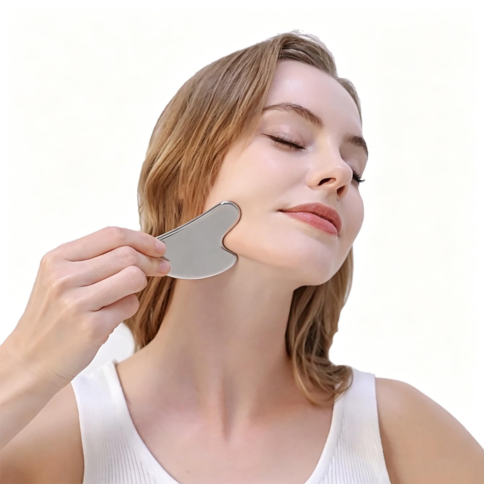 BYYDDIY gua sha en uso facial mejorando aplicación de suero