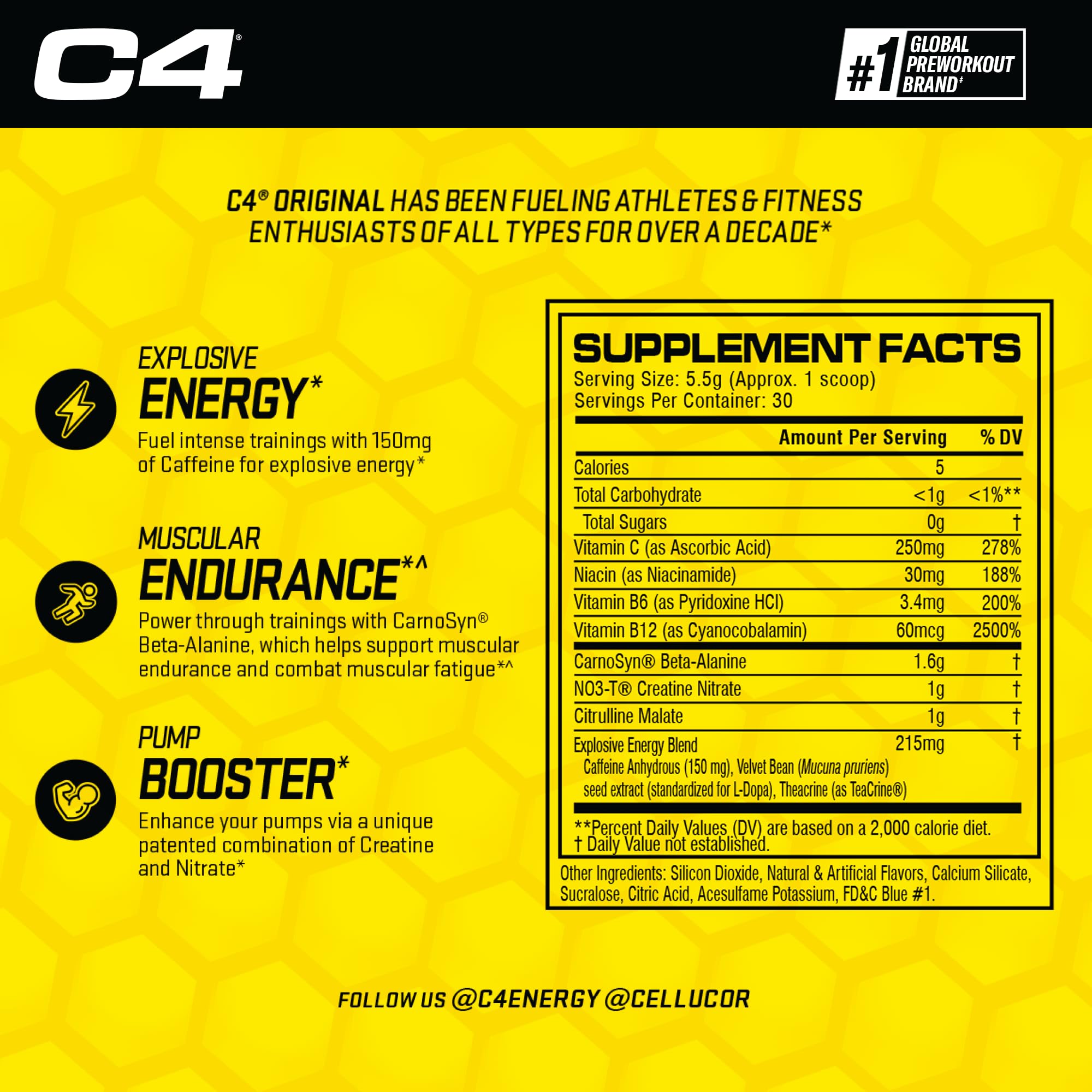 Vaso preparado con C4 Original listo para consumo para energía pre entrenamiento