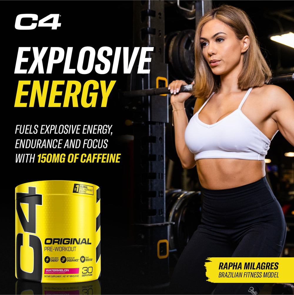 Detalle de etiqueta C4 con ingredientes principales y beneficios