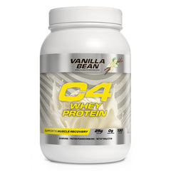 C4 envase frontal mostrando sabor y 25 g proteína