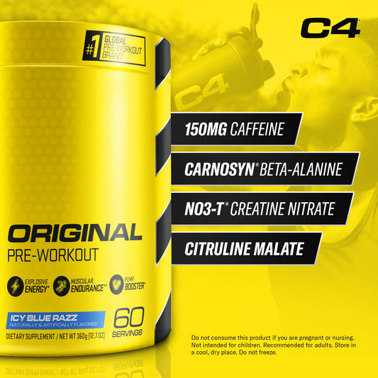 Polvo C4 detalle de textura, marca C4 y mezcla uniforme fácil